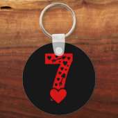 Fun 67 Number 6-7 6 7 Matching Valentine Six Seven Sleutelhanger (Voorkant)