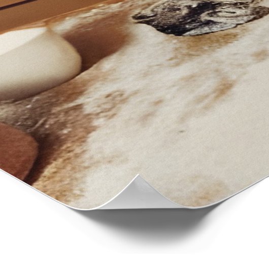 Fun 70's  stijl huisvrouw ontwerp poster (Hoek)