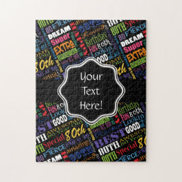 Fun 80th Birthday Party Personalized Monogram Legpuzzel