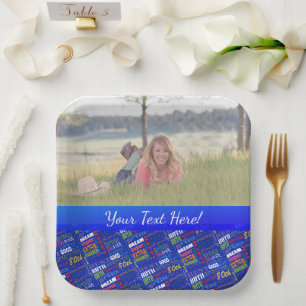 Fun 80th Birthday Party Personalized Monogram Papieren Bordje