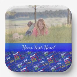 Fun 80th Birthday Party Personalized Monogram Papieren Bordje