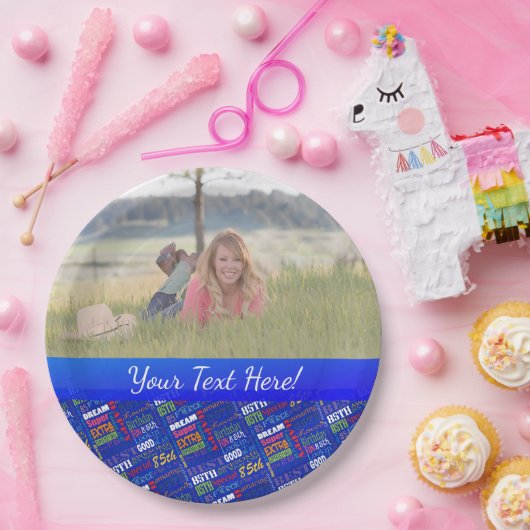 Fun 85th Birthday Party Personalized Monogram Papieren Bordje (Feest)