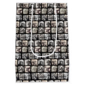 Fun 9 Photo Collage Pictures Wrapping Paper Medium Cadeauzakje (Achterkant)