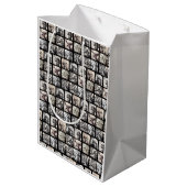 Fun 9 Photo Collage Pictures Wrapping Paper Medium Cadeauzakje (Achterkant Gekanteld)