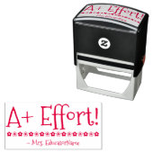 Fun "A+ Infort!" + Instructeur Naam Rubber Stempel (In situ)