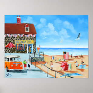 Fun aan de kant van de Britse kuil Poster