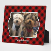 Fun, aangepast kerstrood en zwart, foto-Lijst Fotoplaat (Zijkant)