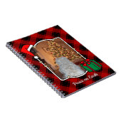 Fun, aangepast kerstrood en zwart, foto-Lijst Notitieboek (Rechterzijde)