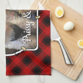 Fun, aangepast kerstrood en zwart, foto-Lijst Theedoek (Quarter Fold)