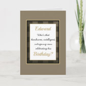 Fun, Aangepaste geboortedag-kaart van Man Kaart (Voorkant)