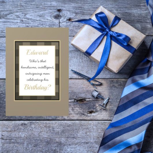 Fun, Aangepaste geboortedag-kaart van Man Kaart