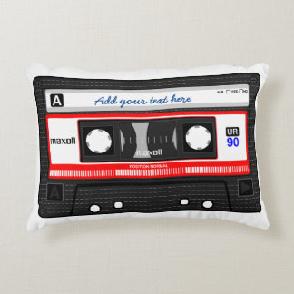 Fun aangepaste tekstretro muziekcassetteband, accent kussen
