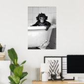 Fun Aap Bubbelbad Print Grappige Badkamer (Thuiskantoor)