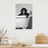 Fun Aap Bubbelbad Print Grappige Badkamer (Keuken)