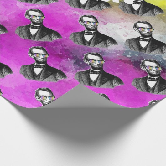 Fun Abraham Lincoln in Shades Cadeaupapier (Hoek)