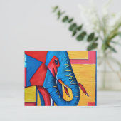 Fun Abstract Artsy Little Elephant Briefkaart (Staand voorkant)