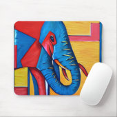Fun Abstract Artsy Little Elephant Muismat (Met muis)