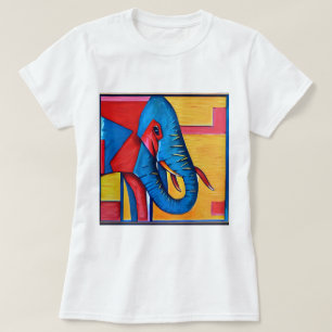 Fun Abstract Artsy Little Elephant T-shirt
