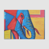 Fun Abstract Artsy Little Elephant Tissuepapier (Voorkant)