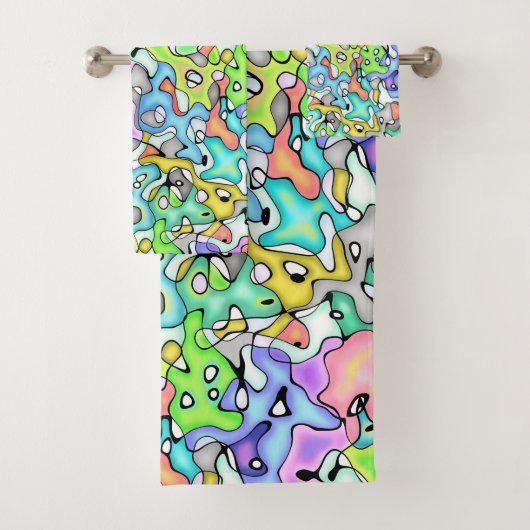 Fun Abstract Multicolor Bad Handdoek (Insitu)