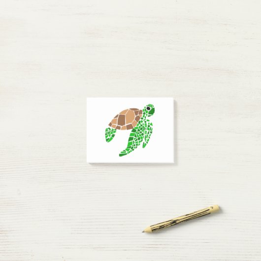 Fun Abstract Zee Turtle Post-it® Notes (Op bureau)