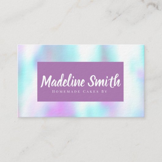 Fun Abstracte Homemade Cake Bakery Visitekaartje (Voorkant)