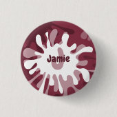 Fun Abstracte roodplaatjesschildernaam Ronde Button 3,2 Cm (Voorkant)