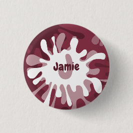 Fun Abstracte roodplaatjesschildernaam Ronde Button 3,2 Cm