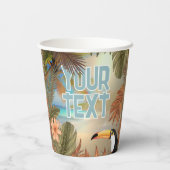 Fun Adult Tiki Toucan Tropical Pool Party Papieren Bekers (Achterkant)