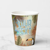 Fun Adult Tiki Toucan Tropical Pool Party Papieren Bekers (Voorkant)