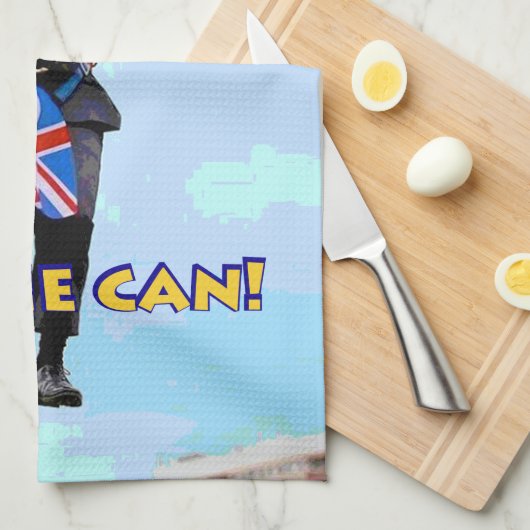 Fun-afbeelding Boris Johnson Brexit uit Europa afb Theedoek (Quarter Fold)