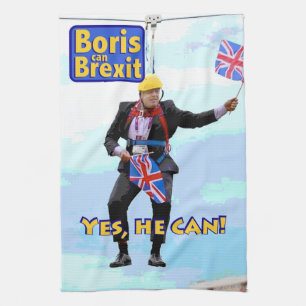 Fun-afbeelding Boris Johnson Brexit uit Europa afb Theedoek