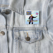 Fun-afbeelding Boris Johnson Brexit uit Europa afb Vierkante Button 5,1 Cm (In situ)