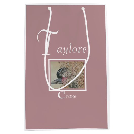 Fun African Crane Medium Cadeauzakje (Voorkant)