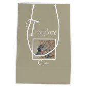 Fun African Crane Medium Cadeauzakje (Achterkant)