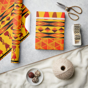 Fun African Tribal Patrobal Party wrapparty wrapon Cadeaupapier
