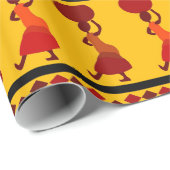 Fun African Tribal Patrobal Party wrapparty wrapon Cadeaupapier (Rol Hoek)