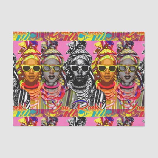 Fun Afrikaanse Mode Tissuepapier (Voorkant)