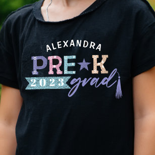 Fun Afstudeerder Colorful Personalized Pre-K Klass T-shirt