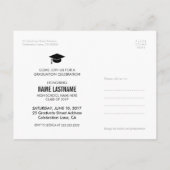 Fun Afstuderen Foto Briefkaart Uitnodigen (Achterkant)