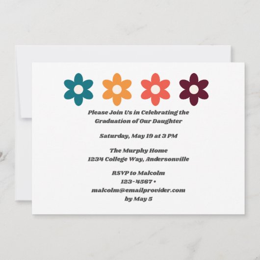 Fun &  Afstuderen Uitnodiging (Achterkant)