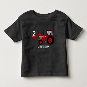 Fun Age and Name Birthday Tractor Kinder Shirts