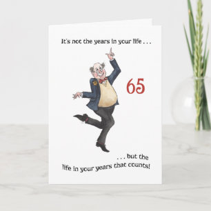 Fun Age-specific 65th Birthday Card voor een Man Kaart