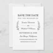 Fun  Airmail Stamps Typografie Foto Save The Date (Achterkant)