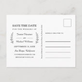 Fun  Airmail Typografie Photo Save the Date Uitnodiging Briefkaart (Achterkant)