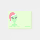 Fun Alien Santa Geek Humor ufHO Gepersonaliseerd Post-it® Notes (Voorkant)