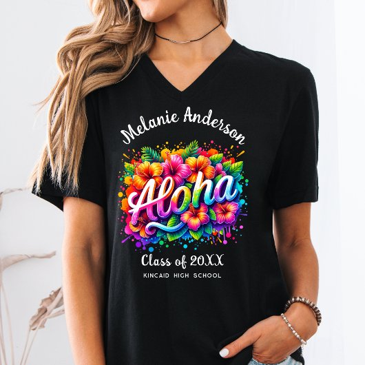Fun Aloha Tropical Afstuderen T-shirt