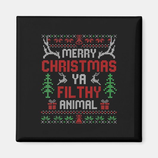 Fun Alone Thuis Films Vrolijk Kerstmis Je Filty Magneet (Voorkant)