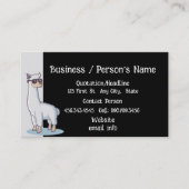 Fun Alpaca Natuur Animal Custom Visitekaartje (Voorkant)