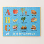 Fun Alphabet ABC's gepersonaliseerde naam Legpuzzel<br><div class="desc">Fun educatieve puzzel voor het gezin — leer ABC's en leer iets over de ruggie — hoe ze groeien en wat ze kunnen worden in ons dagelijks leven. Het is gepersonaliseerd met een voornaam. Om het even welke ontwerpvragen of speciale verzoeken, verzend enkel een praatje of een e-mail naar charmdesignstudio@rcn.com...</div>